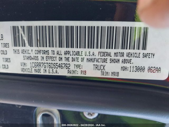 2013 RAM 1500 1C6RR7GT6DS546762 Photo 8