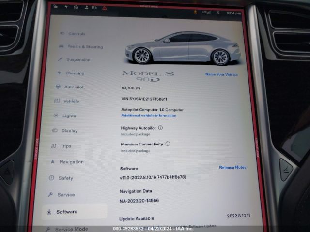 5YJSA1E21GF156811 Tesla Model S 60d/70d/75d/85d/90d