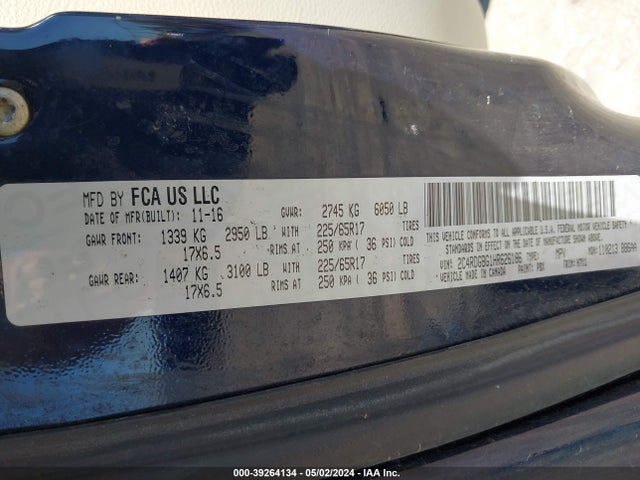 Dodge Grand Caravan Se 2017 2C4RDGBG1HR626186 Image 9