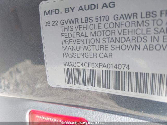 WAUC4CF5XPA014074 Audi S5 Sportback Premium Plus Tfsi Quattro Tiptronic