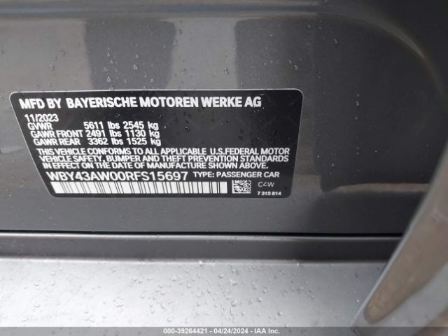 WBY43AW00RFS15697 BMW I4 Edrive35