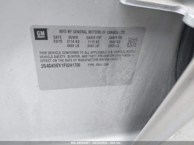 2G4GK5EX1F9241796 Buick Regal Turbo