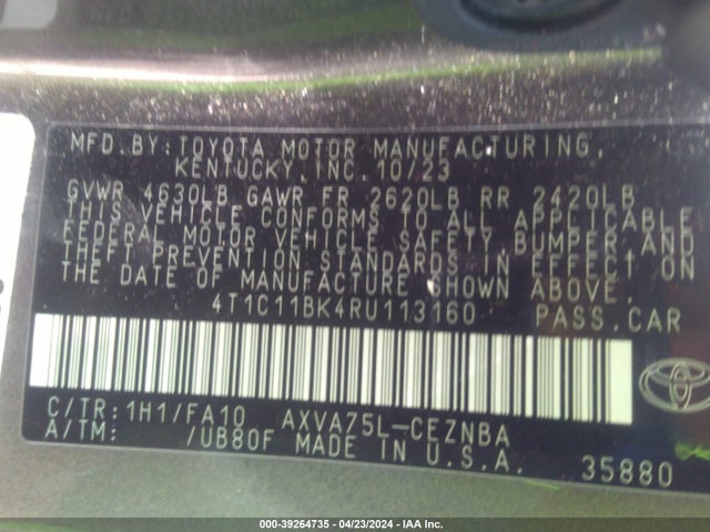Toyota CAMRY LE 2024 4T1C11BK4RU113160 Image 9