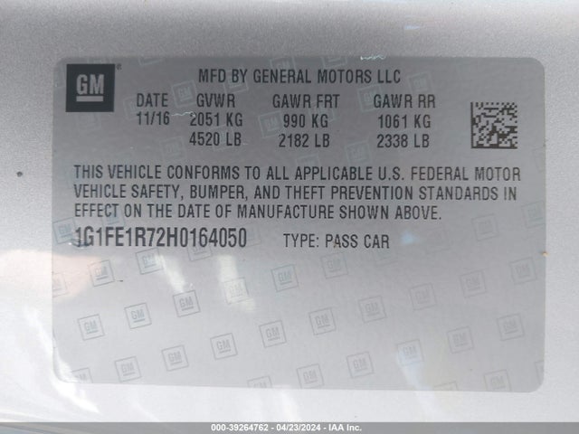 Chevrolet Camaro 1ss 2017 1G1FE1R72H0164050 Image 9