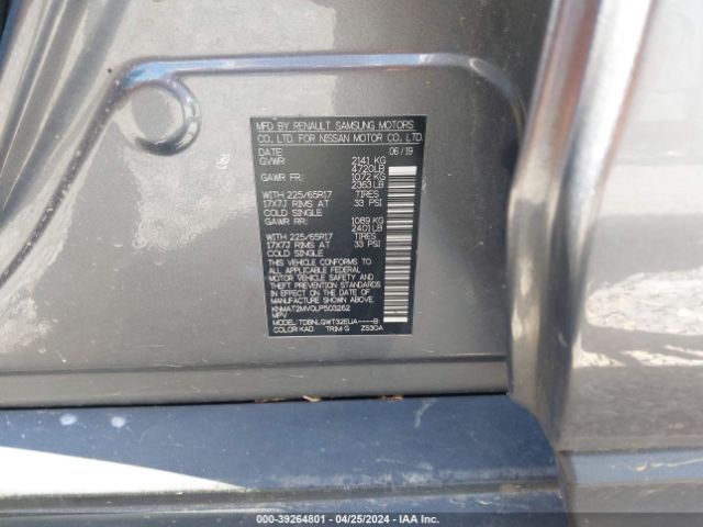 KNMAT2MV0LP503262 Nissan Rogue Sv Intelligent Awd