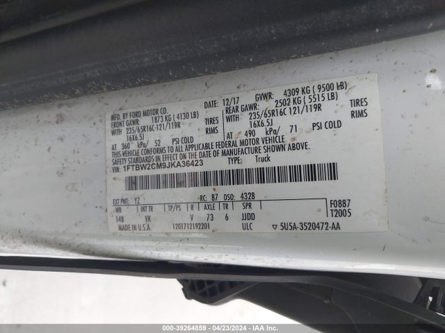 Ford Transit-350 2018 1FTBW2CM9JKA36423 Image 9