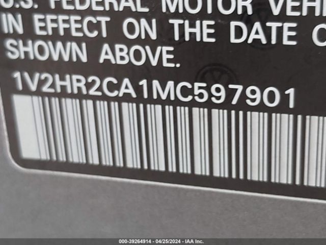 2021 VOLKSWAGEN ATLAS 1V2HR2CA1MC597901 Photo 8