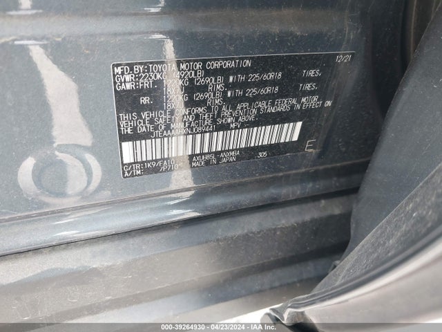 Toyota VENZA LE 2022 JTEAAAAHXNJ089441 Image 9