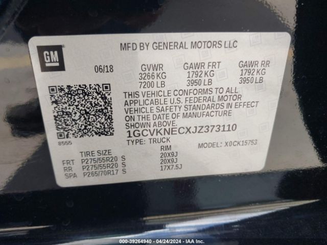 1GCVKNECXJZ373110 Chevrolet Silverado 1500 Wt