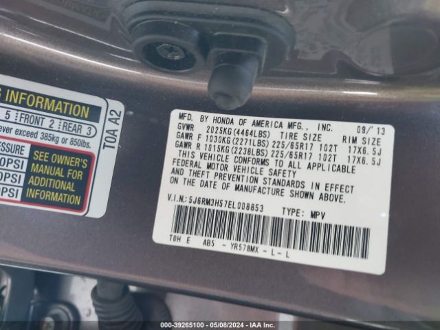 5J6RM3H57EL008853 Honda CR-V EX