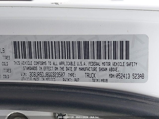 RAM 2500 Outdoorsman 2016 3C6UR5DJ8GG323507 Image 9