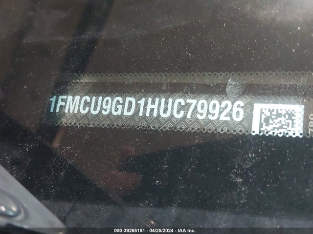 Ford ESCAPE SE 2017 1FMCU9GD1HUC79926 Image 9