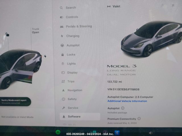 5YJ3E1EB6JF119608 Tesla Model 3 Long Range/performance