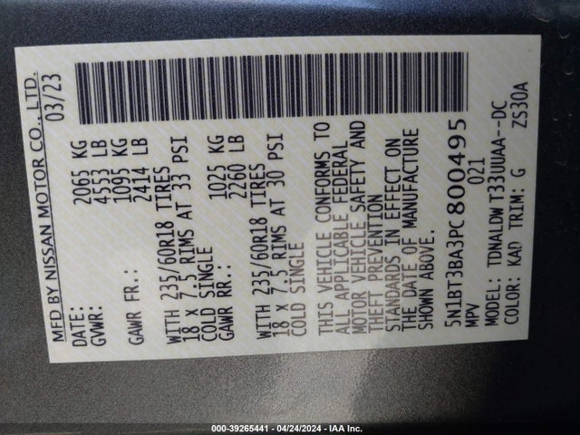 Nissan Rogue Sv Fwd 2023 5N1BT3BA3PC800495 Image 9