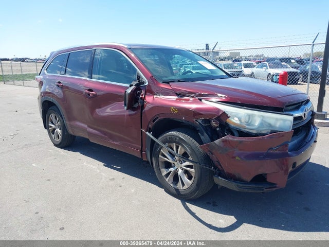 Toyota Highlander Xle V6 2015 5TDJKRFH8FS143042 zdjęcie główne