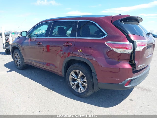 Toyota Highlander Xle V6 2015 5TDJKRFH8FS143042 Image 3