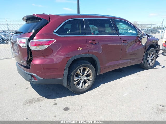 Toyota Highlander Xle V6 2015 5TDJKRFH8FS143042 Image 4