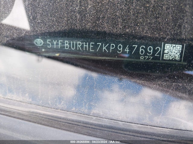Toyota COROLLA LE 2019 5YFBURHE7KP947692 Image 9