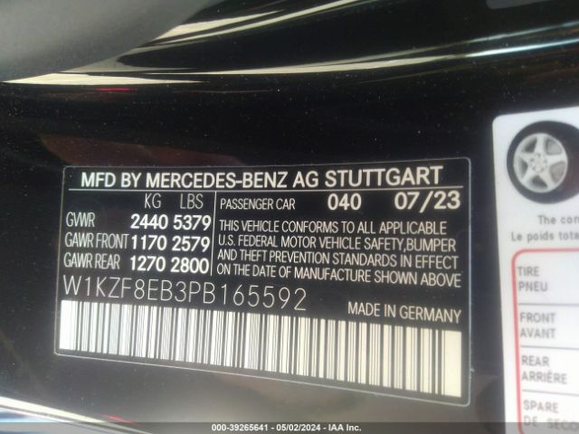 W1KZF8EB3PB165592 Mercedes-Benz E 350 4matic
