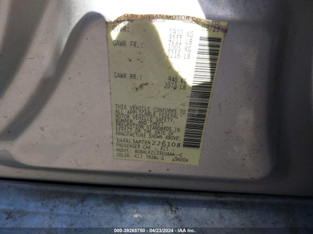 Nissan Altima 2.5 S 2014 1N4AL3AP7EN226108 Image 9