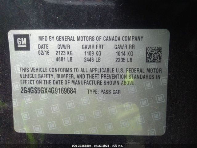 2G4GS5GX4G9169684 Buick Regal Turbo Premium Ii
