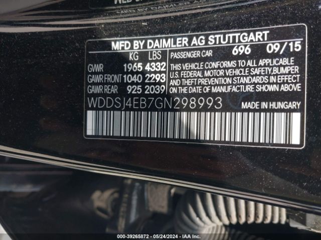 WDDSJ4EB7GN298993 Mercedes-Benz CLA 250