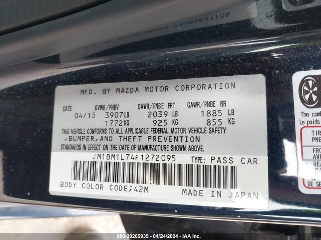 Mazda Mazda3 I Touring 2015 JM1BM1L74F1272095 Image 9