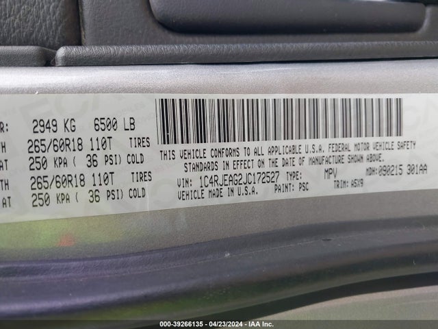Jeep Grand Cherokee Laredo E 4x2 2018 1C4RJEAG2JC172527 Image 9