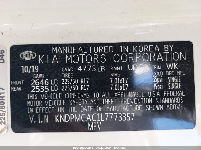 KIA Sportage Lx 2020 KNDPMCAC1L7773357 Image 9