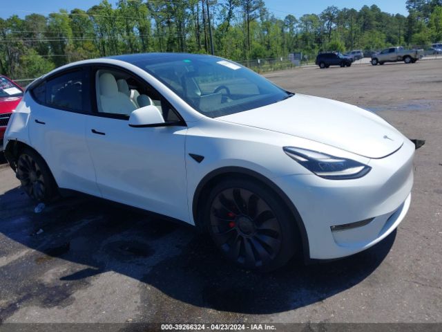 2021 Tesla Model Y Performance Dual Motor All-wheel Drive მანქანა იყიდება აუქციონზე, vin: 5YJYGDEF2MF230326, აუქციონის ნომერი: 39266324