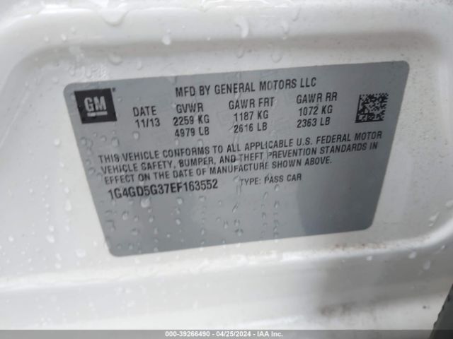1G4GD5G37EF163552 Buick Lacrosse Premium I Group
