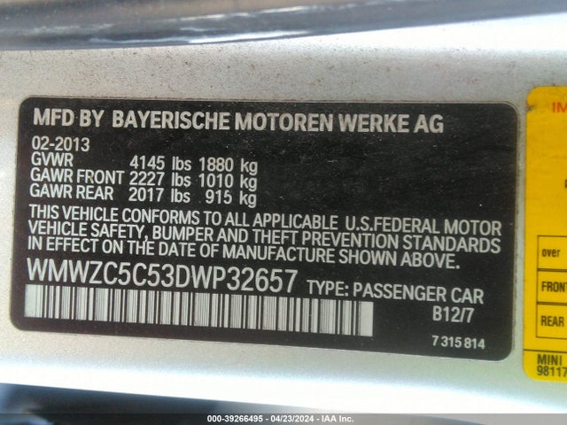 2013 MINI COUNTRYMAN WMWZC5C53DWP32657 Photo 8