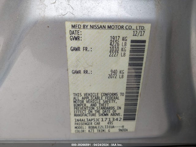 Nissan Altima 2.5 S 2018 1N4AL3AP5JC171342 Image 25