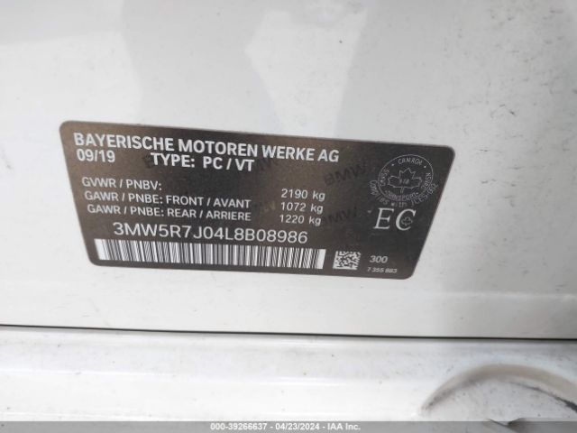 3MW5R7J04L8B08986 BMW 330i Xdrive