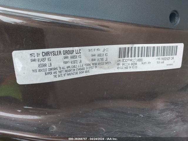 2012 FIAT 500 3C3CFFAR1CT108991 Photo 8