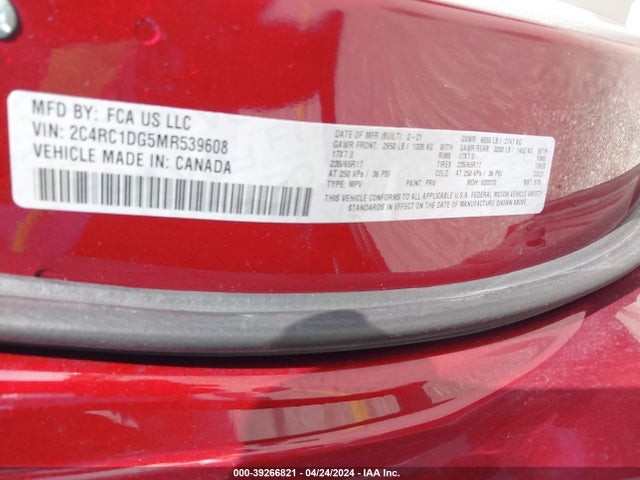 2C4RC1DG5MR539608 Chrysler Voyager Lxi