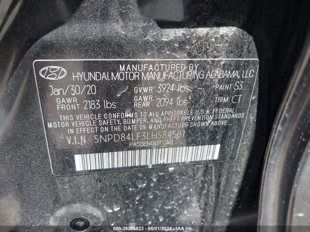 Hyundai ELANTRA SEL 2020 5NPD84LF3LH584581 Image 9