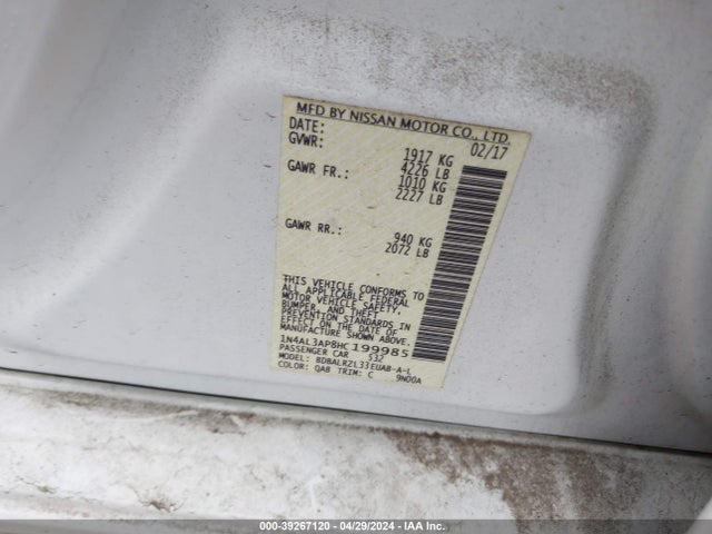 Nissan Altima 2.5 Sl 2017 1N4AL3AP8HC199985 Image 9