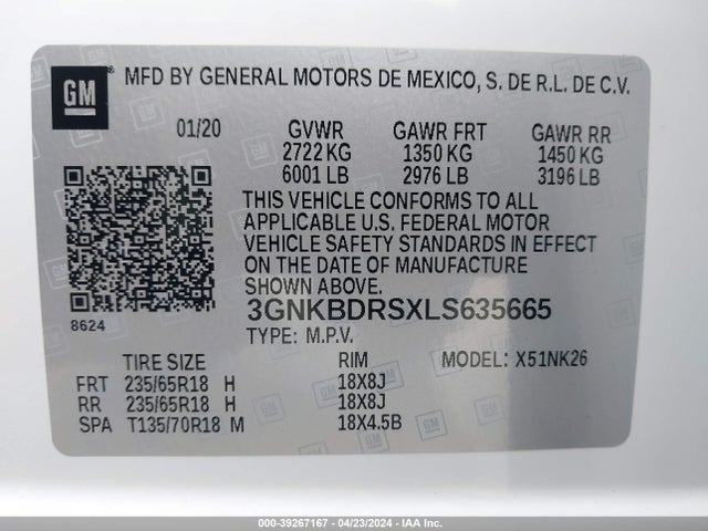 Chevrolet Blazer Fwd 3lt 2020 3GNKBDRSXLS635665 Image 9