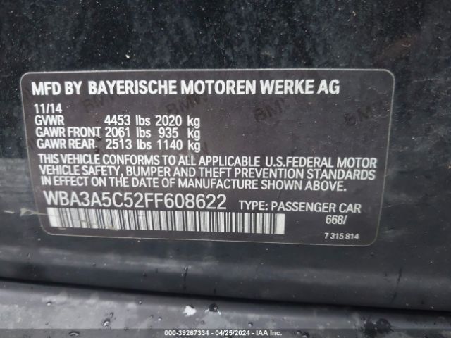 WBA3A5C52FF608622 BMW 328I
