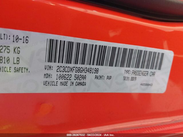 2C3CDXFG8GH348198 Dodge Charger Se