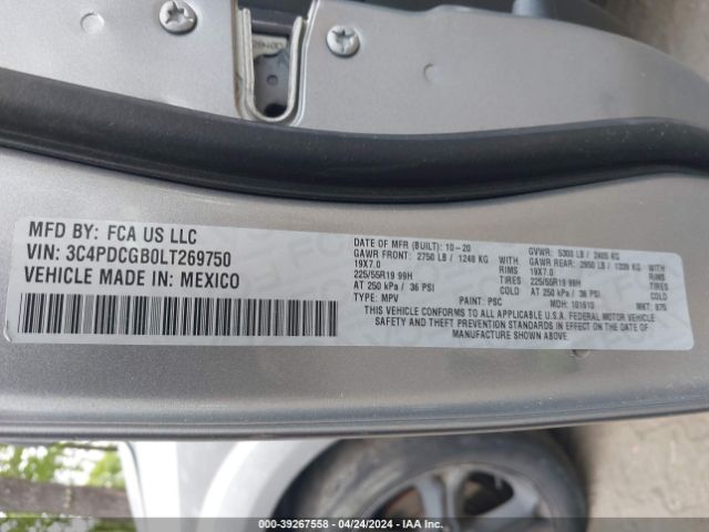 3C4PDCGB0LT269750 Dodge Journey Crossroad