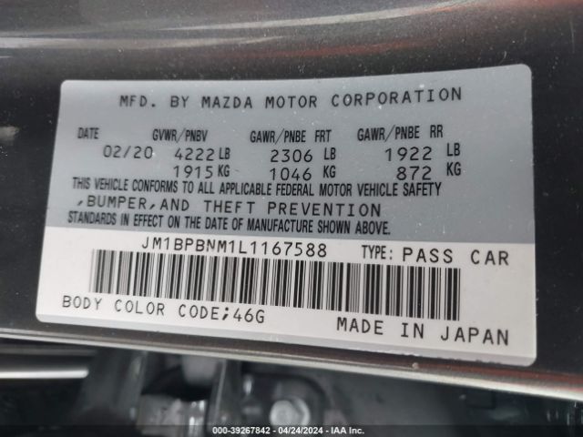JM1BPBNM1L1167588 Mazda Mazda3 Premium Package