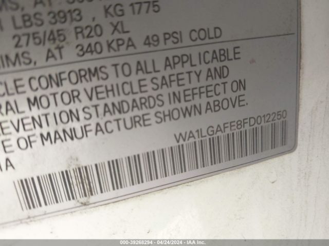 WA1LGAFE8FD012250 Audi Q7 3.0t Premium