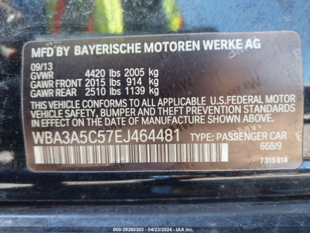 WBA3A5C57EJ464481 BMW 328I