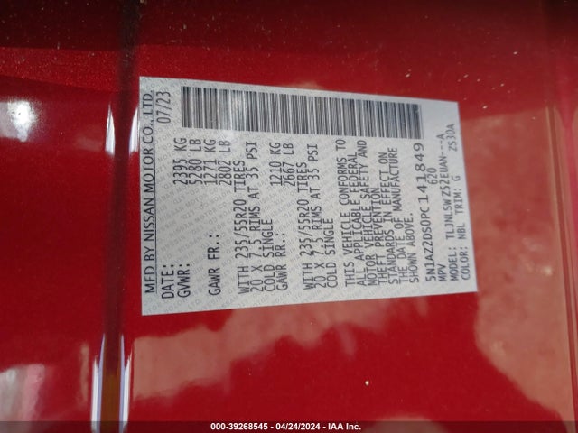 Nissan Murano Platinum Intelligent Awd 2023 5N1AZ2DS0PC141849 Image 9