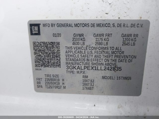 3GKALPEX1LL242835 GMC Terrain Fwd Slt