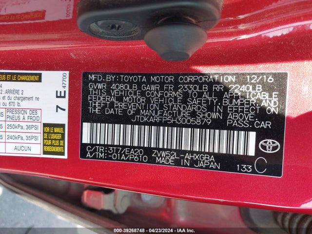Toyota Prius Prime Advanced 2017 JTDKARFP5H3005879 Image 9