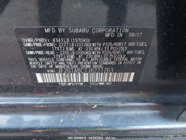 2018 SUBARU CROSSTREK JF2GTABC7JH221263 Photo 8
