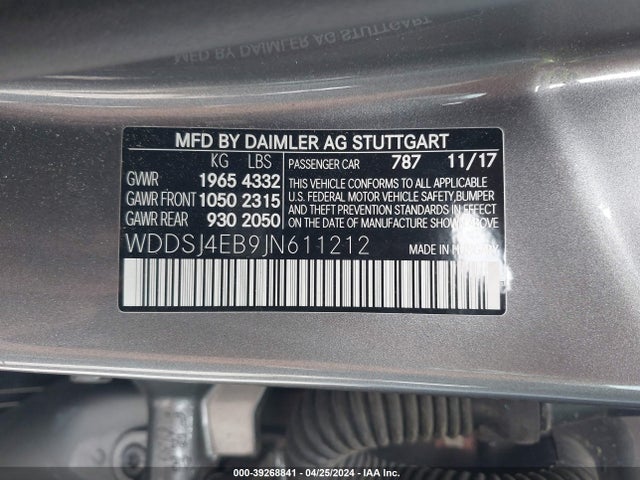 Mercedes-Benz CLA 250 2018 WDDSJ4EB9JN611212 Image 9